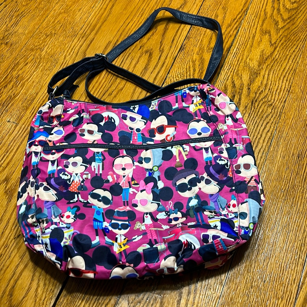 Disney Shanghai Resort bag. Adjustable strap. Mickey & Minnie in sunglasses.
